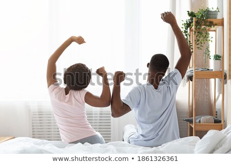 Stok fotoğraf: Unrecognizable Couple Stretching