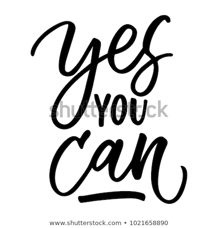 Stock foto: Yes You Can Motivational Poster