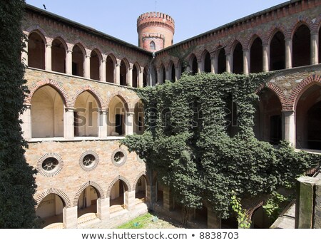 Foto stock: Small And Old City - Kamieniec Zabkowicki - Poland - Castle