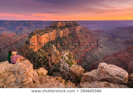 Сток-фото: Girl Near The Canyon