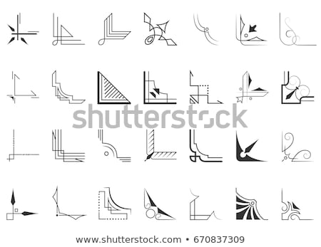 Foto stock: Decorative Calligraphic Corners For Design - Vector Set