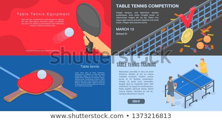 Foto stock: Female Athlete Playing Ping Pong