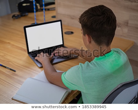 Zdjęcia stock: Teenage Boy Doing Homework