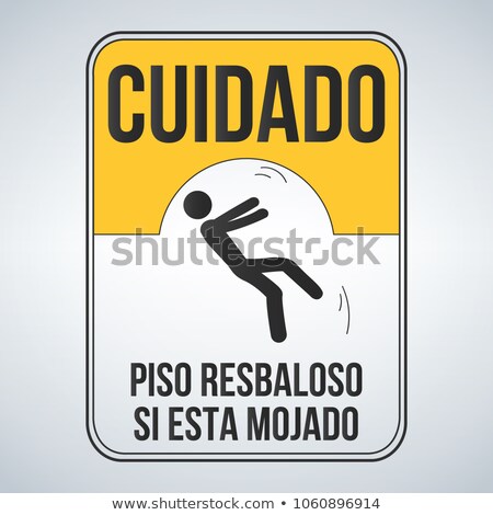 Foto d'archivio: Cuidado Piso Resbaloso Si Esta Mojado Caution Wet Floor Spanish