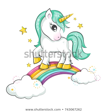 Stock photo: Sweet Unicorn From Legend Mysterious Fairy Horse