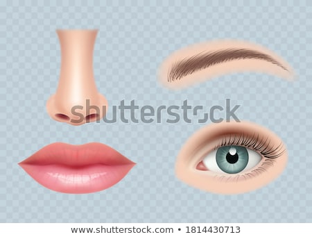 Stok fotoğraf: Realistic Ladys Mouth Set