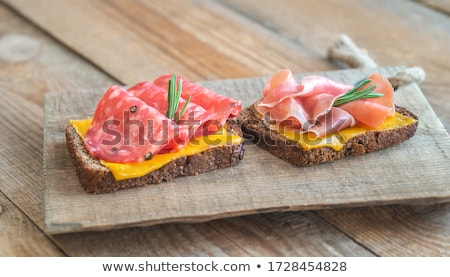 Stock photo: Spanish Sandwiches With Salchichon Anb Jamon