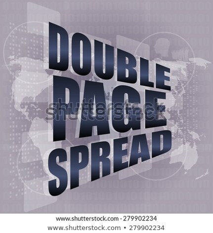 Double Page Spread Word On Digital Touch Screen Stockfoto © fotoscool