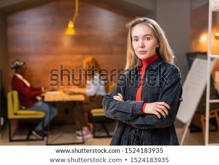 [[stock_photo]]: Beautiful Student Working In Classroom With Her Groupmate And Smiling