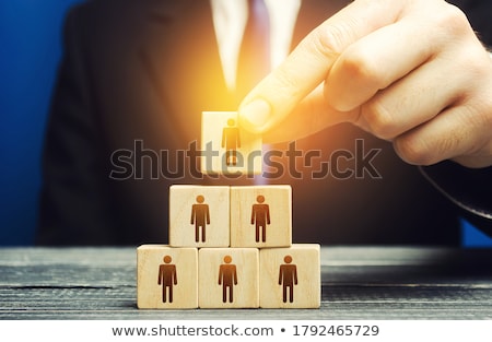 Stock photo: The Business Leader Establishes The Structure Of The Company Recruiting And Appointing Employees Fo