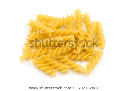 Сток-фото: Raw Pasta On White Background Closeup