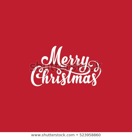 Stockfoto: Hand Written Lettering Of Merry Christmas Vintage Text