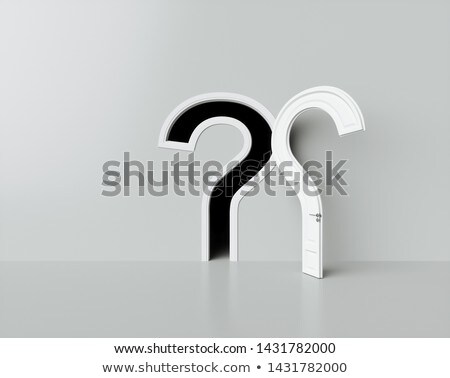 Stockfoto: Question Mark Open Door Illustration