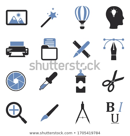 Stok fotoğraf: Tools Blue Vector Icon Design