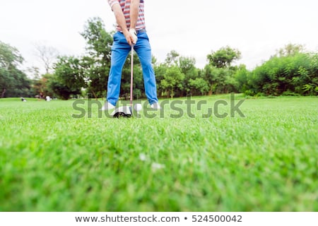 Stock fotó: Golfer Getting Ready To Take A Shot