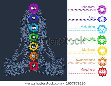 Stock photo: Set Of Icons With Chakras Dirl