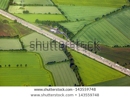 Stockfoto: Aerial Of Fields Near Hamburg
