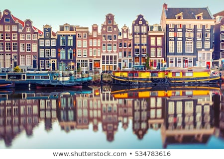 Сток-фото: Amsterdam Canal Singel With Dutch Houses Holland