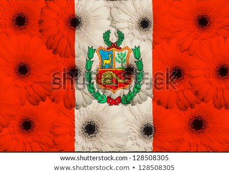 Stylized National Flag Of Peru With Gerbera Flowers [[stock_photo]] © vepar5