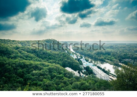 Foto stock: Svyatogorsk Monastery Scenery In A Cloudy Day