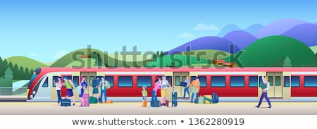 Stockfoto: Woman At Railway Station