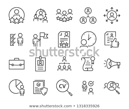 Foto d'archivio: Recruitment And Research Employee Icons Set Vector