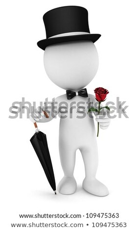 3d Man With Flowers Foto stock © 3dmask