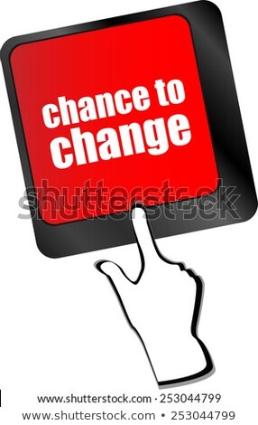 Chance To Change Key On Keyboard Showing Business Success Stockfoto © fotoscool
