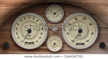 Stock photo: Fuel Gauge Of A Vintage Car