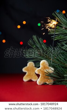 [[stock_photo]]: Colorful Christmas Tree Made By Sparkler On A Black