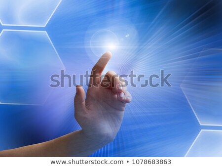 Zdjęcia stock: Hand Of Woman Pretending To Touch Flare