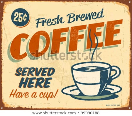Stockfoto: Best Coffee Vintage Poster