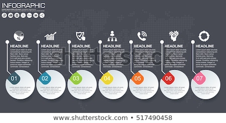 Foto stock: 3d Infographic Design Template With Shadows