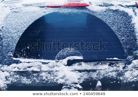 Stock photo: Windscreen Wipers Of A Vehicle Covered In Snow