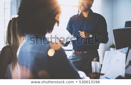 Stock fotó: Business People Discussing A Strategy And Working Together In Of