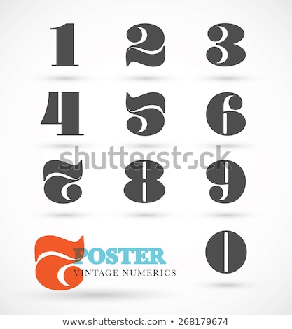 Abstract Black And White Font Numbers 1 And 2 Сток-фото © MPFphotography