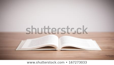 Stock fotó: Open Book On Wooden Deck
