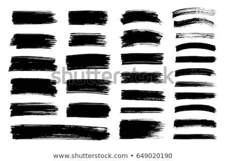 Stock photo: Grunge Painted Brush Strokes Design Elements Set