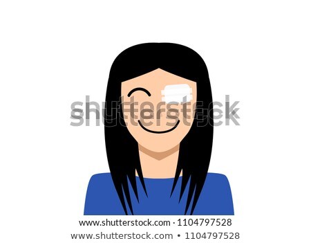 [[stock_photo]]: Cartoon Woman With Plaster On Face