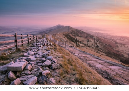 Stock photo: Mam Tor Autumn Landscape In Morning In Peak District