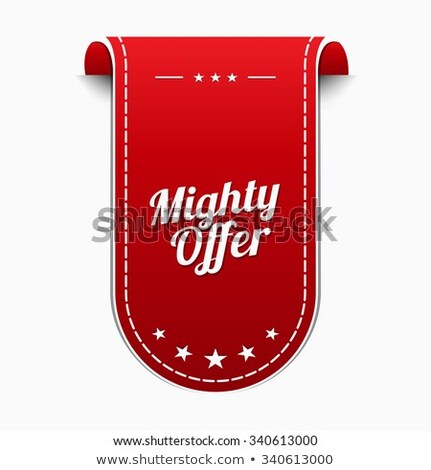 Stockfoto: Mighty Offer Red Vector Icon Design