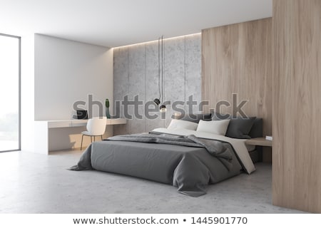 Stockfoto: Modern Laptop In Gray Interior 3d Rendering