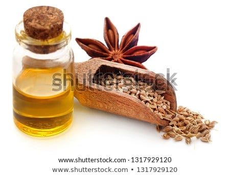 Сток-фото: Anise Seeds With Essential Oil In A Jar