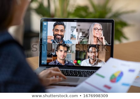 Stock fotó: Businesswoman Working With Colleagues