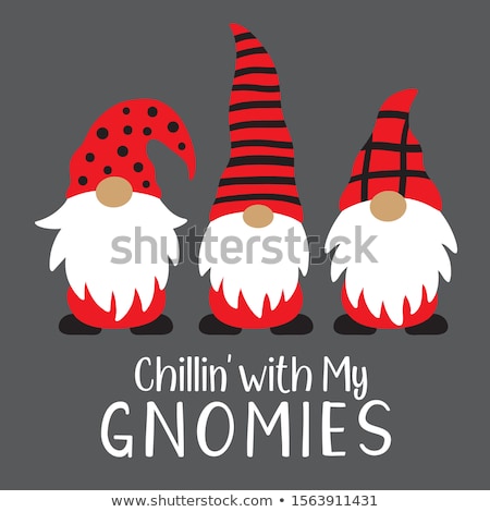 Foto d'archivio: Christmas Card With Funny Gnomes