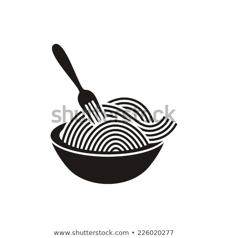 ストックフォト: Cooked Pasta In Bowl Prepared Food Plate Icon