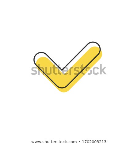 Foto stock: Linear Check Mark Icon Outline Check List Button Icon Correct Symbol Stock Vector Illustration Is