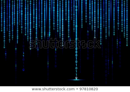 Foto d'archivio: Matrix Style Binary Code Digital Background With Falling Numbers