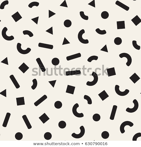 Stock fotó: Seamless Chaotic Patterns Randomly Scattered Geometric Shapes Abstract Retro Background Design