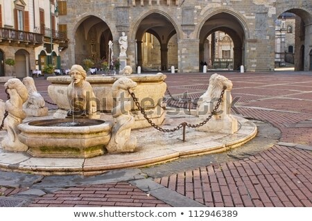 The Contarini Fountain Bergamo Foto d'archivio © Neirfy